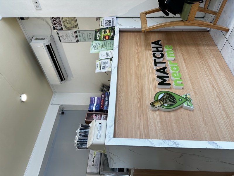 The counter inside